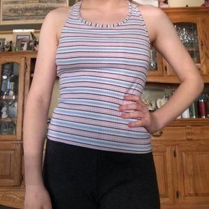 Light purple striped sports bra never used